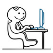 figur am schreibtisch
