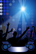 Disco Party on blue background