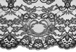 Black fine lace floral texture