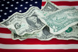US flag with dollars. Economy and finance concept