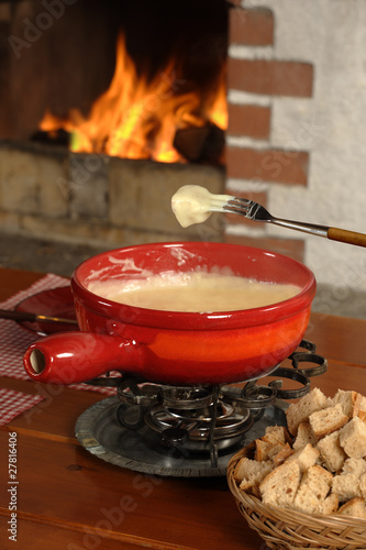 Photo: Swiss fondue dinner Swiss fondue dinner