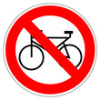 Panneau interdit aux vélos