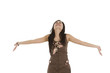 woman enjoying something