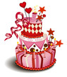 Big pink cake