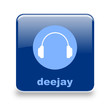 Button Deejay blau