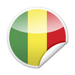 Pegatina bandera Mali con reborde