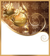 Christmas greeting card with golden balls. vector illustration Christmas greeting card with golden balls. vector illustration