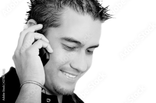 Photo: Talking on cell phone Talking on cell phone