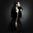 Elegant lady in coat