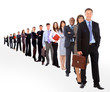 business man and his team isolated