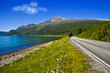 Road going along coast