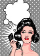 Comics style girl woman