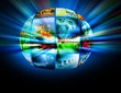 Television and internet production technology concept Television and internet production technology concept