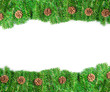 Christmas green framework isolated on white background