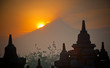 Borobudur temple at sunrise, Java, Indonesia Borobudur temple at sunrise, Java, Indonesia
