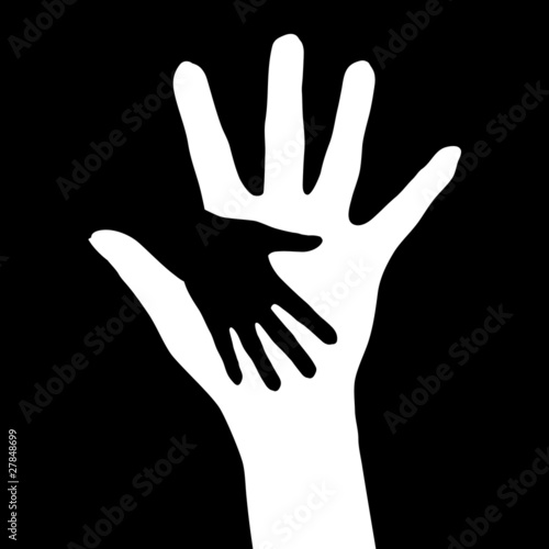 Vector: Helping hands. Helping hands.