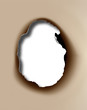 Frame from a burnen paper