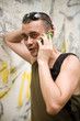 man with a telephone