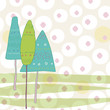 Trees greetings card
