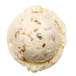 Eiscreme, Eine Kugel Geröstete-Mandel-Eis Eiscreme, Eine Kugel Geröstete-Mandel-Eis