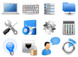 Web Hosting Panel. 12 Highly Detailed Vector Illustrations.