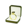 Diamond wedding ring in jewelry box