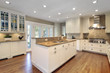 Kitchen with marble island