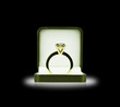 Diamond ring in box