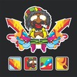 beautiful reggae song with the characters and icons