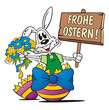 Easter Bunny with Board