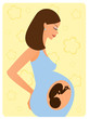 Baby embryo in mother belly Baby embryo in mother belly