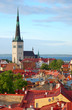 Red roofs and church of old Tallinn