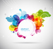 abstract colored background with circles.