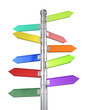 Blank directional sign