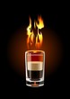 Vector B-52 Shot cocktail (flame with transparency)