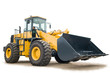 wheel loader excavator isolated