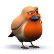 3d Robin looks naughty