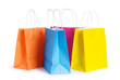 Shopping bags isolated on the white background