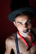 eerie man in top hat