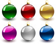 Set of colorful christmas balls Set of colorful christmas balls
