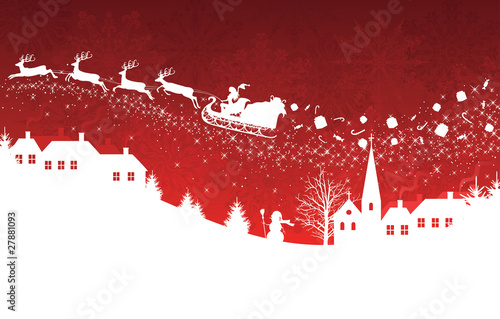 Vector: Red christmas background. Red christmas background.