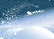 Winterlandschaft mit Sternschnuppe und Rentierschlitten Winterlandschaft mit Sternschnuppe und Rentierschlitten