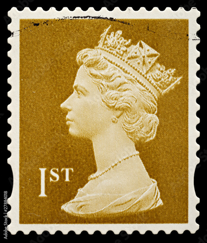 Photo: English Used First Class Postage Stamp, circa 1993 to 2005 English Used First Class Postage Stamp, circa 1993 to 2005