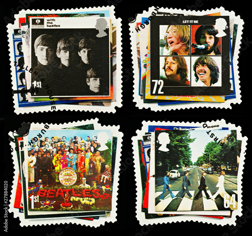 Photo: British Postage Stamps Beatles Pop Group, circa 2007 British Postage Stamps Beatles Pop Group, circa 2007
