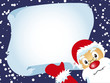 Santa on a blank sign Santa on a blank sign