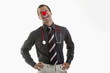 Foto: Doctor with stethoscope and clown's nose Doctor with stethoscope and clown's nose