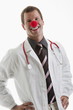 Foto: Doctor with stethoscope and clown's nose Doctor with stethoscope and clown's nose