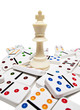 King chess piece with dominos