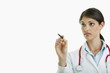 Doctor writing with pen