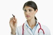 Doctor writing with pen